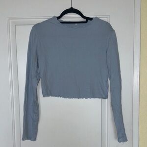 Reformation Baby Blue Textured Long Sleeve